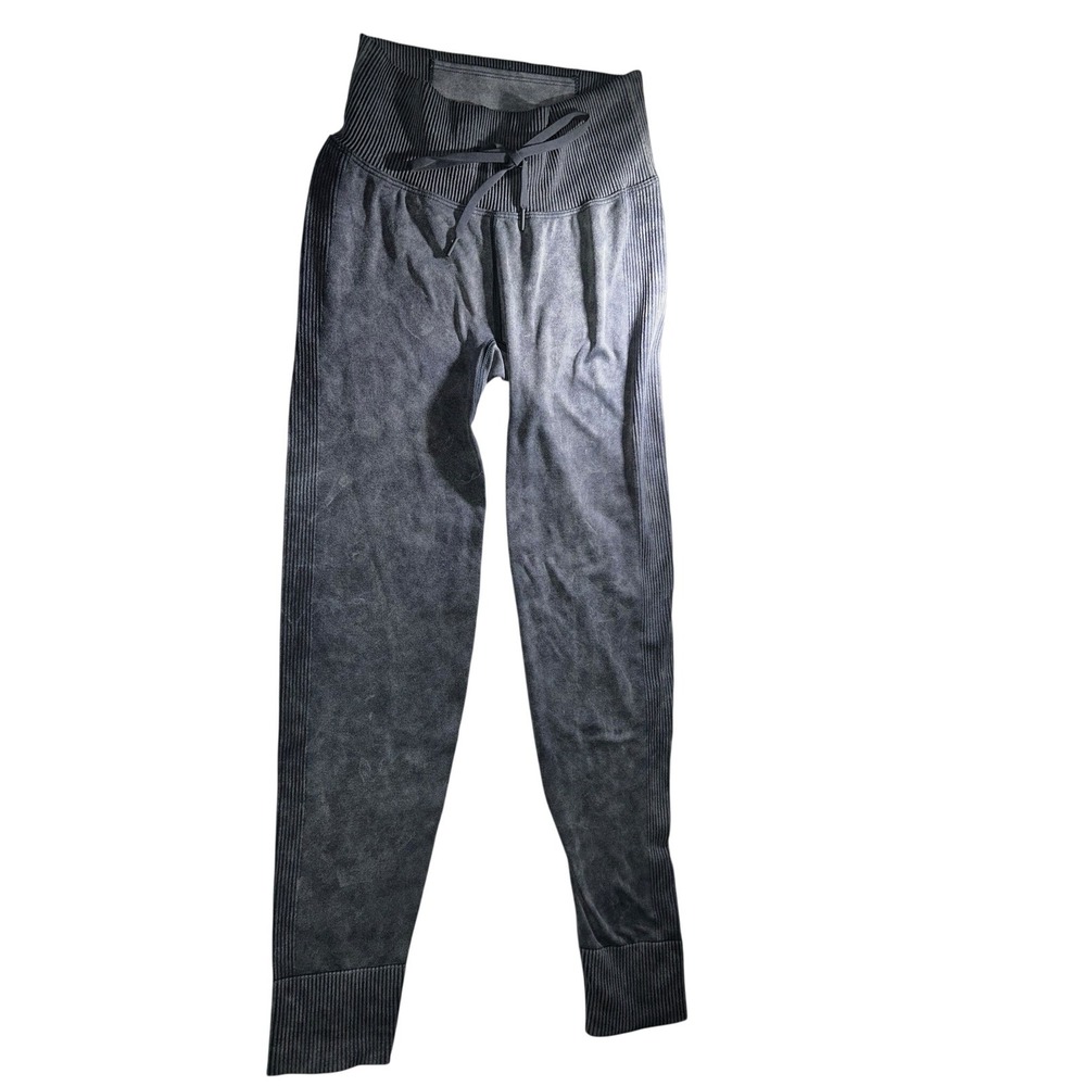 Victoria's Secret PINK Seamless Leggings Gray Acid Wash High Waist Drawstring S‎